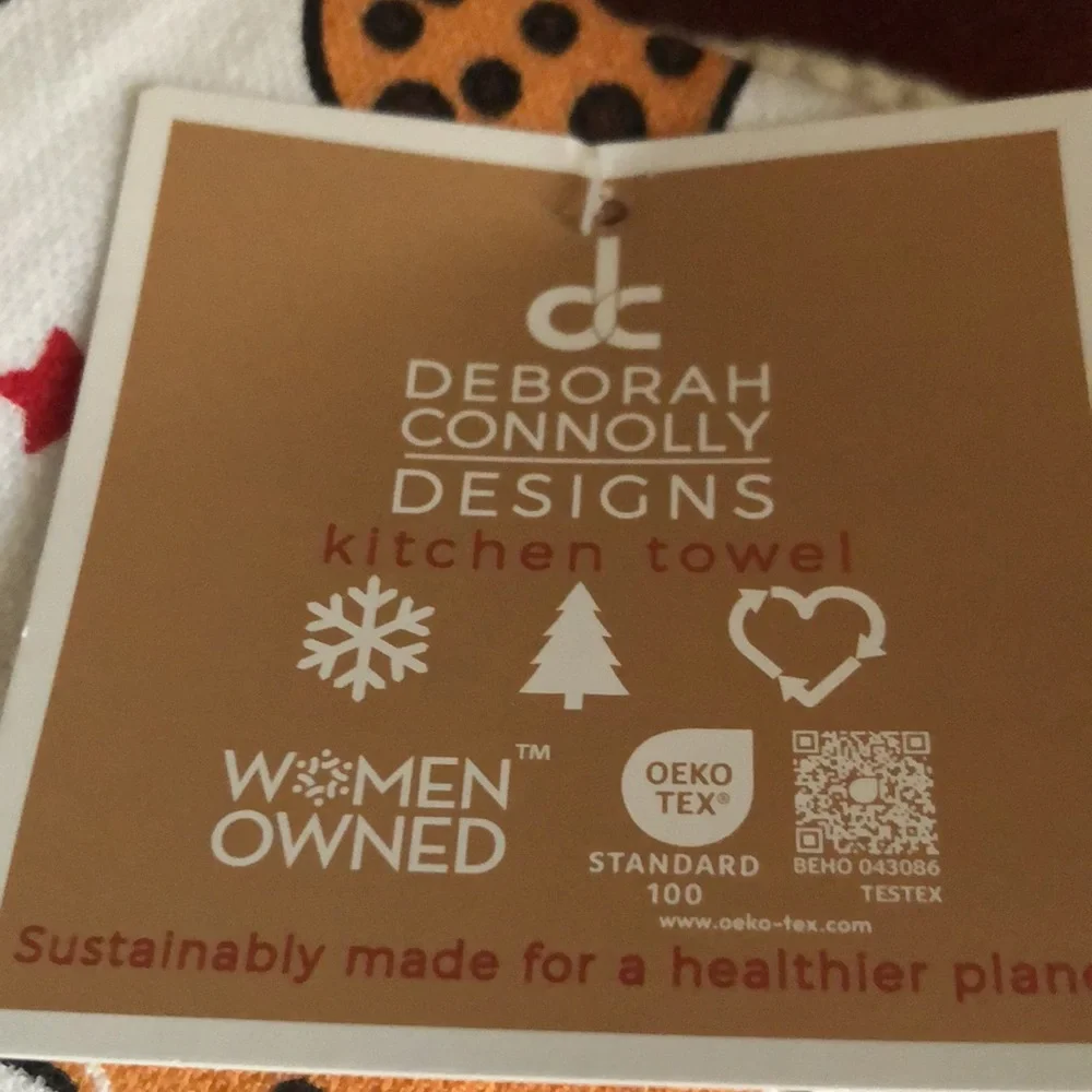 Deborah Connolly GINGERBREAD, MILK & COOKIES Kitchen Towel Set